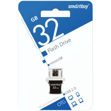 Память Smart Buy "OTG POKO"  32Gb USB2.0/microUSB, Flash Drive черный