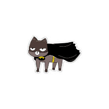 Значок акриловый MESHU "Batcat", прямая УФ-печать, 3,8*2,6см