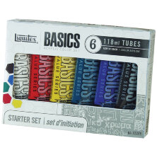 Краски акриловые Liquitex "Basics" 06цв., 118мл/туба, картонная коробка