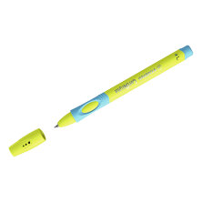Ручка шариковая Stabilo "LeftRight" для левшей, синяя, 0,8мм, грип, желтый/голубой корпус