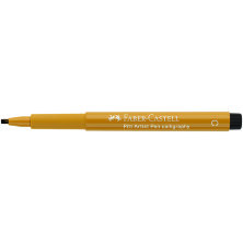 Ручка капиллярная Faber-Castell "Pitt Artist Pen Calligraphy" цвет 268 зеленое золото, С=2,5мм, пишущий узел каллиграфический
