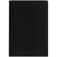 Обложка для паспорта Кожевенная мануфактура, черная, нат. кожа
