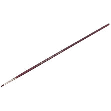 Кисть художественная синтетика бордовая Гамма "Вернисаж", плоская №0, длинная ручка