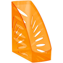 Лоток для бумаг вертикальный СТАММ "Тропик", оранжевый Манго