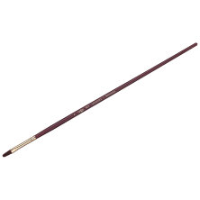Кисть художественная синтетика бордовая Гамма "Вернисаж", плоскоовальная №6, длинная ручка