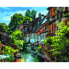 Картина по номерам на холсте ТРИ СОВЫ "Кольмар. Франция", 40*50см, с акриловыми красками и кистями