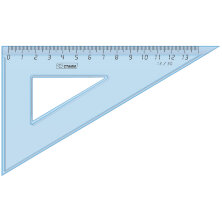 Треугольник 30°, 13см СТАММ "Cristal", тонированный голубой