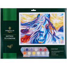 Картина по номерам Greenwich Line "Сказочная лошадь" А3, с акриловыми красками, картон, европодвес
