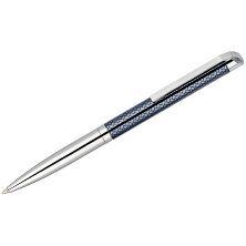 Ручка шариковая Delucci "Volare" синяя, 1,0мм, корпус серебро/серо-голубой, поворот., подарочная упаковка