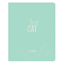Дневник 1-11 кл. 48л. ЛАЙТ ArtSpace "Mint cat", иск. кожа, фольга, ляссе