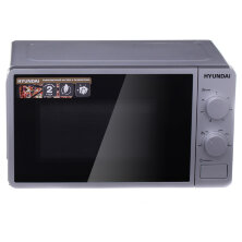 Микроволновая печь Hyundai HYM-M2001, 20л, механическое управление, черная, серебристая