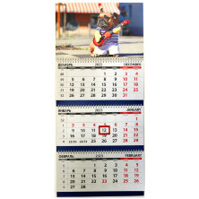 Календарь квартальный 3 бл. на 3 гр. на подложке Грейт Принт "Трио" - Собака гитарист, с бегунком, 2023г
