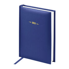 Ежедневник датированный 2023г., А6, 176л., балакрон, OfficeSpace "Ariane", синий