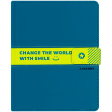 Дневник 1-11 кл. 48л. (твердый) BG "Измени мир", комбинир. материалы, застежка на магните, тиснение, ляссе
