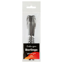 Набор гелевых ручек Berlingo "G-Line" черная, 2шт., 0,5мм, игольчатый стержень, пакет, европодвес