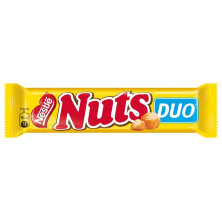 Шоколадный батончик Nuts "Duo", молочный шоколад, с цельным фундуком, 66г