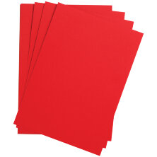 Цветная бумага 500*650мм, Clairefontaine "Etival color", 24л., 160г/м2, ярко-красный, легкое зерно, 30%хлопка, 70%целлюлоза