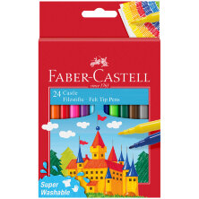 Фломастеры Faber-Castell "Замок", 24цв., смываемые, картон, европодвес