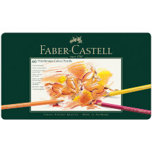 Карандаши цветные художественные Faber-Castell "Polychromos", 60цв., заточен., метал. коробка