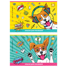 Альбом для рисования 40л., А4, на скрепке ArtSpace "Животные. Comic animals", эконом