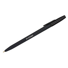 Ручка шариковая СТАММ "049" черная, 1,0мм, черный корпус