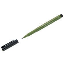 Ручка капиллярная Faber-Castell "Pitt Artist Pen Brush" цвет 174 хром зеленый непрозрачный, пишущий узел "кисть"
