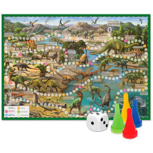 Игра-ходилка настольная ГЕОДОМ "Путешествие в мир динозавров", с фишками