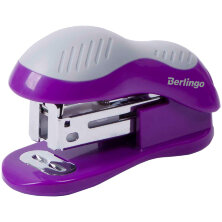 Мини-степлер №24/6, 26/6 Berlingo "Office Soft" до 15л., фиолетовый