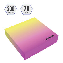 Блок для записи декоративный на склейке Berlingo "Radiance" 8,5*8,5*2см, розовый/желтый, 200л.