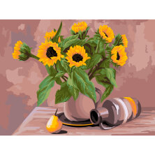 Картина по номерам на холсте ТРИ СОВЫ "Солнечный натюрморт", 30*40, с акриловыми красками и кистями