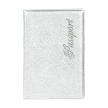 Обложка для паспорта OfficeSpace "Fusion" мягкий полиуретан, серебро, тиснение
