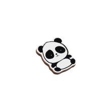 Значок деревянный MESHU "Hello panda", прямая УФ-печать, 2,7*3,3см