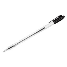Ручка шариковая СТАММ "VeGa" черная, 0,7мм, прозрачный корпус