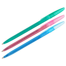 Ручка шариковая СТАММ "Конфетти" синяя, 0,7мм, ассорти