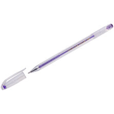Ручка гелевая Crown "Hi-Jell Metallic" фиолетовая металлик, 0,7мм