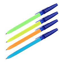 Ручка шариковая СТАММ "Оптима" синяя, 0,7мм, корпус neon, ассорти