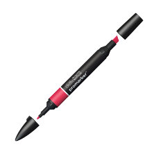 Маркер художественный двухсторонний Winsor&Newton "Pro", пулевидный/скошенный, 2мм/7мм, красный рубиновый