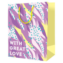 Пакет подарочный 33*42*12см ArtSpace "With great love", ламинированный