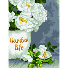 Картина по номерам на картоне ТРИ СОВЫ "Садовые цветы", 30*40, с акриловыми красками и кистями