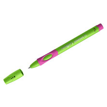 Ручка шариковая Stabilo "LeftRight" для левшей, синяя, 0,8мм, грип, зеленый/малиновый корпус