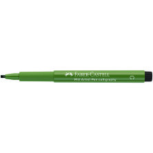 Ручка капиллярная Faber-Castell "Pitt Artist Pen Calligraphy" цвет 174 хром зеленый непрозрачный, С=2,5мм, пишущий узел каллиграфический