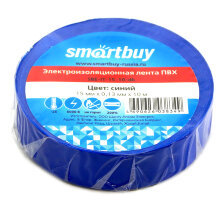 Изолента Smartbuy, 15мм*10м, 130мкм, синяя, инд. упаковка