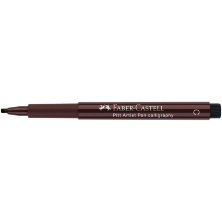 Ручка капиллярная Faber-Castell "Pitt Artist Pen Calligraphy" цвет 175 темная сепия, С=2,5мм, пишущий узел каллиграфический