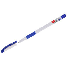Ручка шариковая Cello "Slimo Grip white body " синяя, 0,7мм, грип, штрих-код
