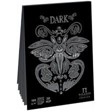 Скетчбук - планшет 30л., А4 Лилия Холдинг "Dark", на склейке, 160г/м2, черный тонир. офсет