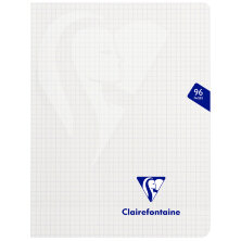 Тетрадь 48л., 170*220мм, клетка Clairefontaine "Mimesys", пластиковая обложка, белая, 90г/м2