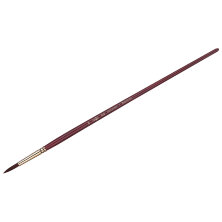 Кисть художественная синтетика бордовая Гамма "Вернисаж", круглая №18, длинная ручка
