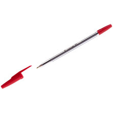 Ручка шариковая Corvina "51 Classic" красная, 1,0мм, прозрачный корпус