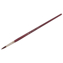 Кисть художественная синтетика бордовая Гамма "Вернисаж", круглая №24, длинная ручка