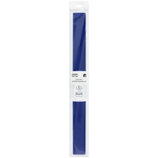 Бумага крепированная ТРИ СОВЫ, 50*250см, 32г/м2, темно-синяя, в рулоне, пакет с европодвесом